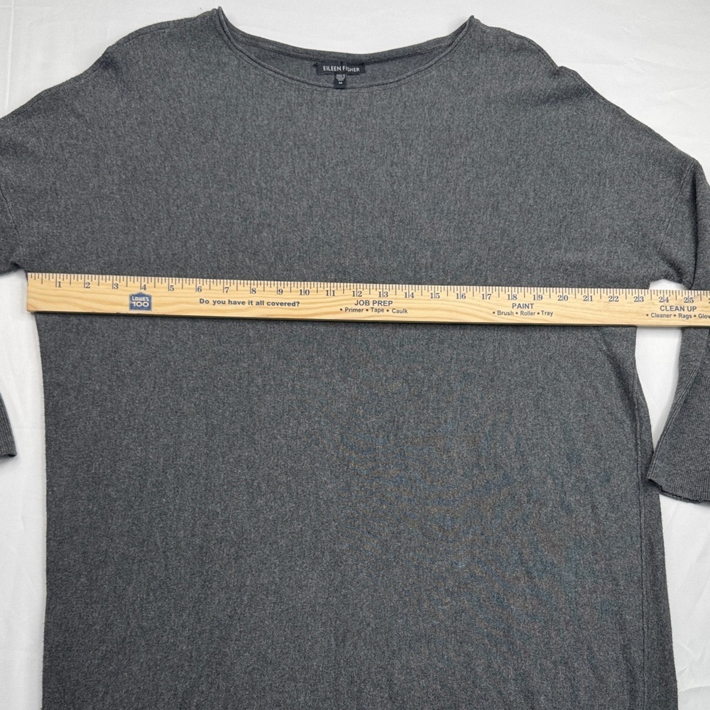 Eileen Fisher Charcoal Knit Sweater size medium M but slightly oversize roomy - Picture 3 of 6